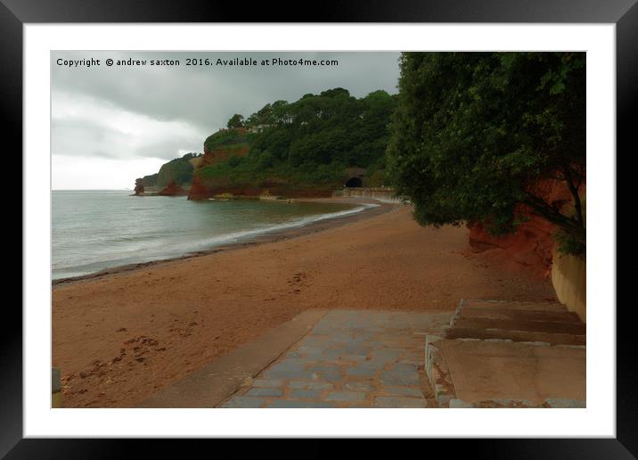 A DAWLISH COVE Framed Mounted Print by andrew saxton