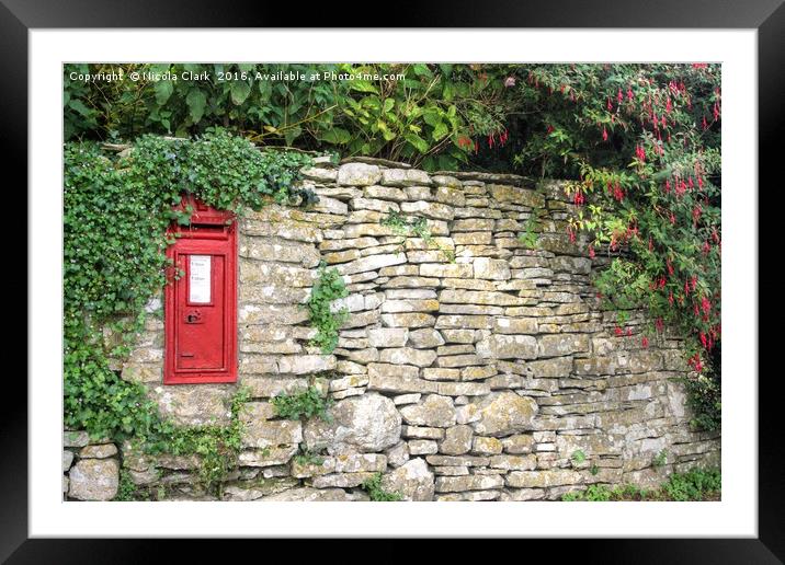 Victorian Letter Box Framed Mounted Print by Nicola Clark