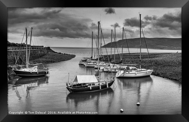 Porlock yachts  Framed Print by Tom Dolezal