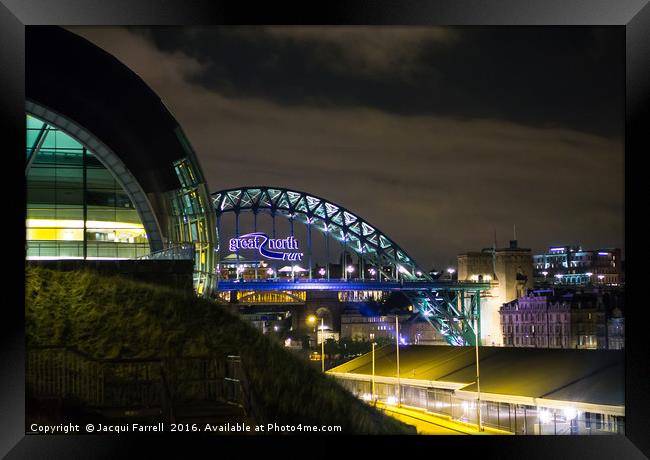 Newcastle upon Tyne Cityscape Framed Print by Jacqui Farrell