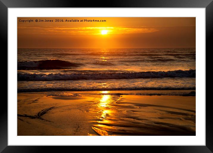 Golden sunrise Framed Mounted Print by Jim Jones