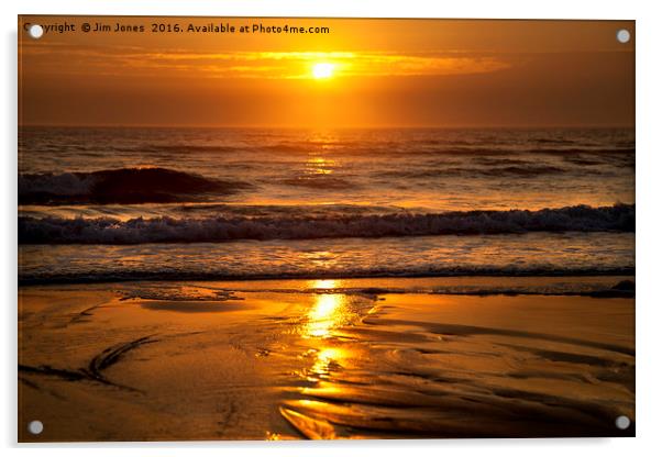 Golden sunrise Acrylic by Jim Jones