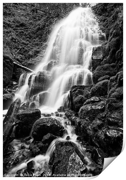 Fairy Falls in the Columbia River Gorge Area of Or Print by Jamie Pham