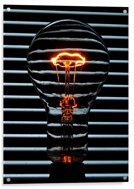 Orange Bulb Acrylic by Rob Hawkins