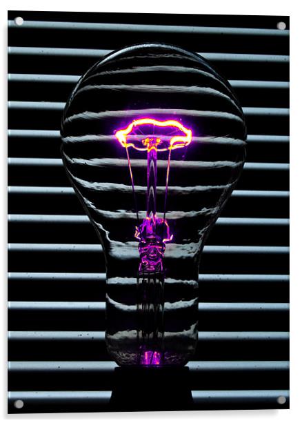 Light Bulb purple Acrylic by Rob Hawkins