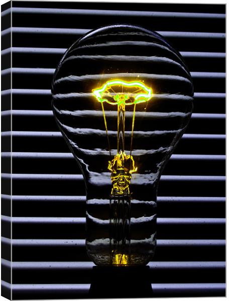 Light Bulb Yellow Canvas Print by Rob Hawkins