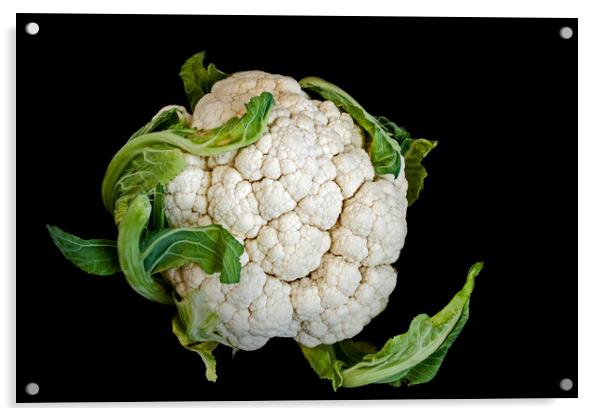Cauliflower  isolated on black Acrylic by Igor Krylov