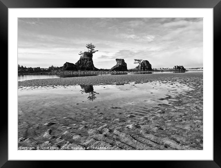 Three Brothers Rock Formation Framed Mounted Print by Jamie Pham