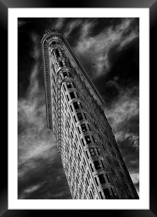 Flat Iron Monochrome Framed Mounted Print by David Hare
