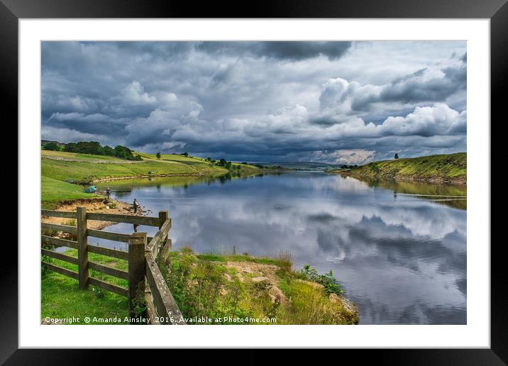 Stormy Skies on Grassholme Framed Mounted Print by AMANDA AINSLEY