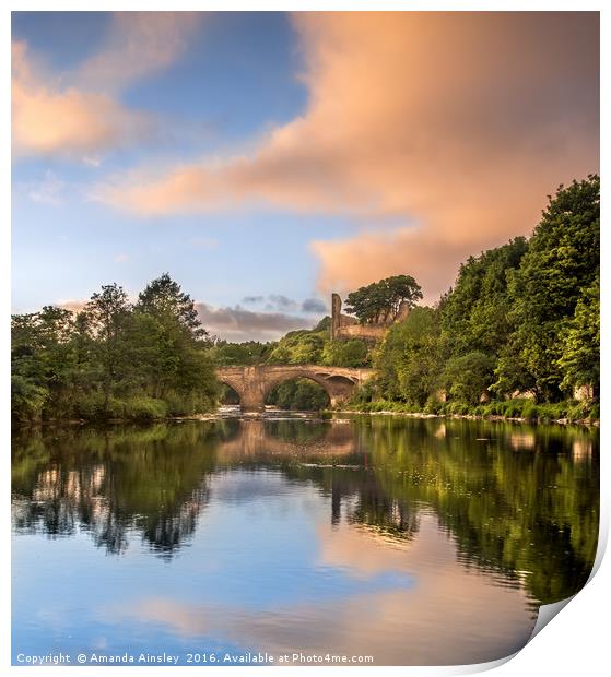  Reflections on The Tees at Barnard Castle. Print by AMANDA AINSLEY