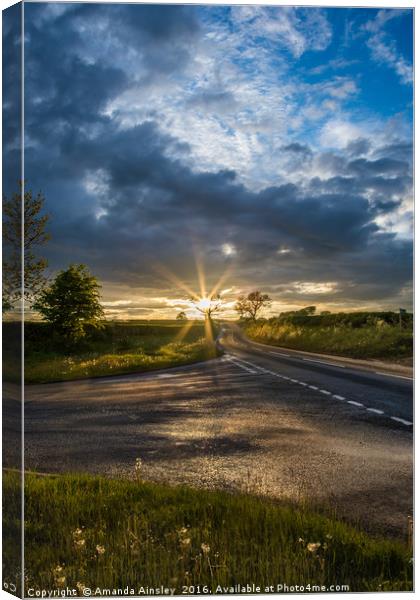 The End of The Road Canvas Print by AMANDA AINSLEY