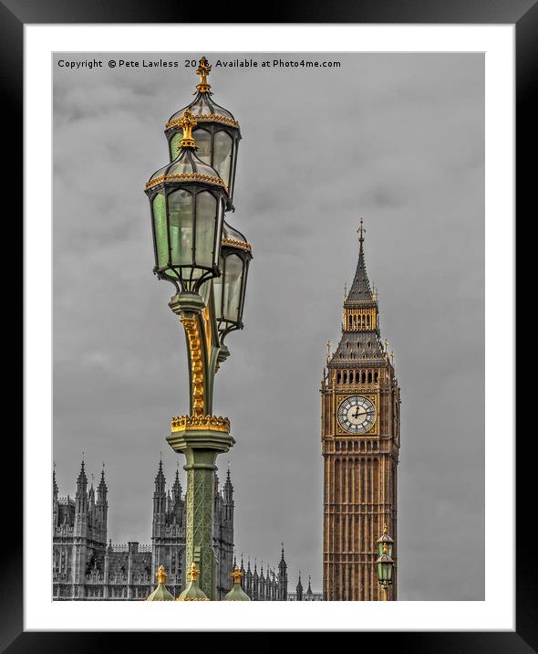 London Framed Mounted Print by Pete Lawless