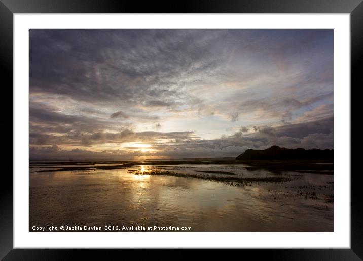 Sunrise at High Tide Framed Mounted Print by Jackie Davies