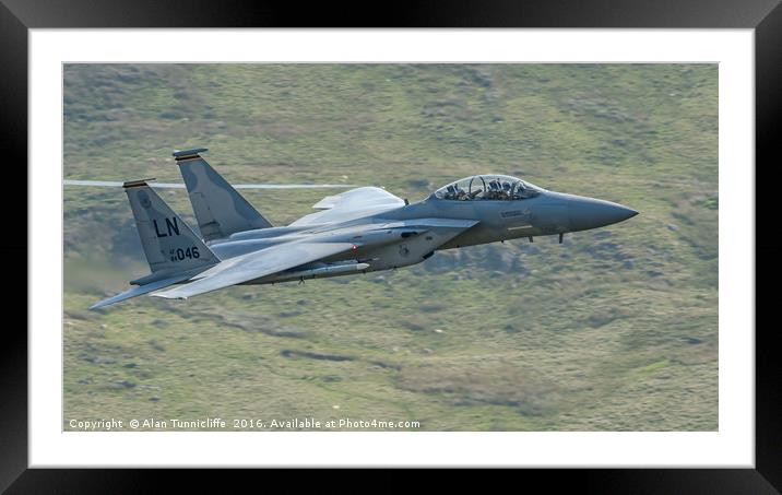 USAF f15 Framed Mounted Print by Alan Tunnicliffe