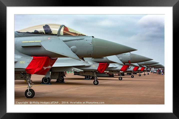 FGR4 Typhoons on parade Framed Mounted Print by Philip Hodges aFIAP ,