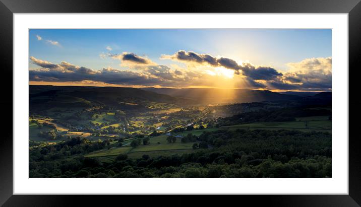 Sunset Peak District  Framed Mounted Print by chris smith