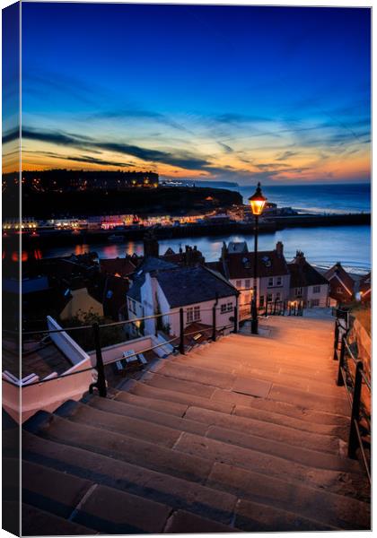 199 steps whitby  Canvas Print by chris smith