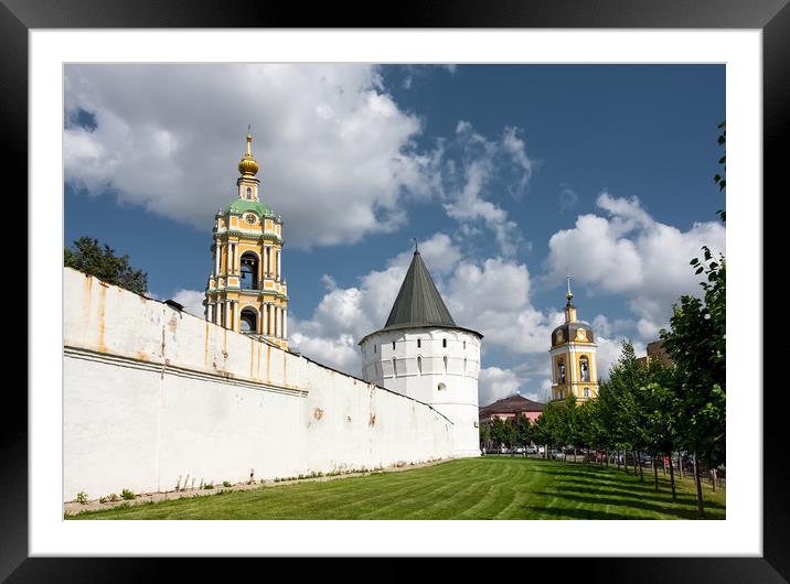 Domes of the Novospassky monastery. Framed Mounted Print by Valerii Soloviov