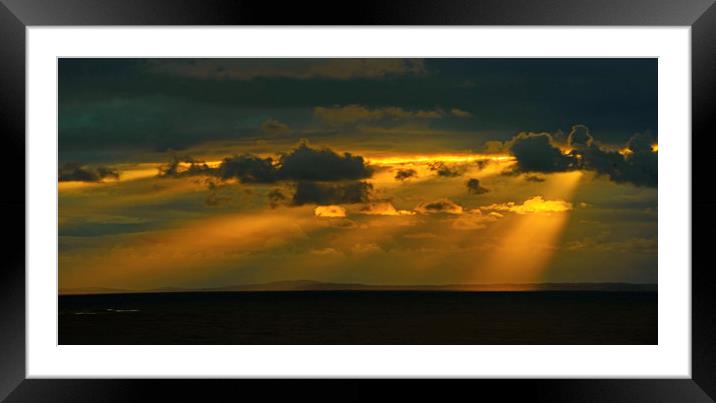 Sunbeams off Nash Point Framed Mounted Print by Nick Jenkins