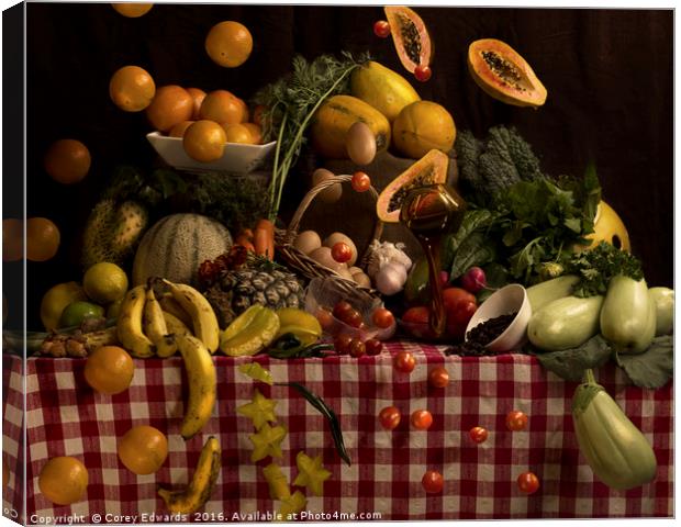 Grocery explosion Canvas Print by Corey Edwards