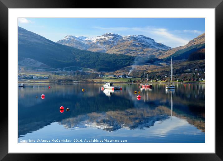 Loch Goil reflections Framed Mounted Print by Angus McComiskey