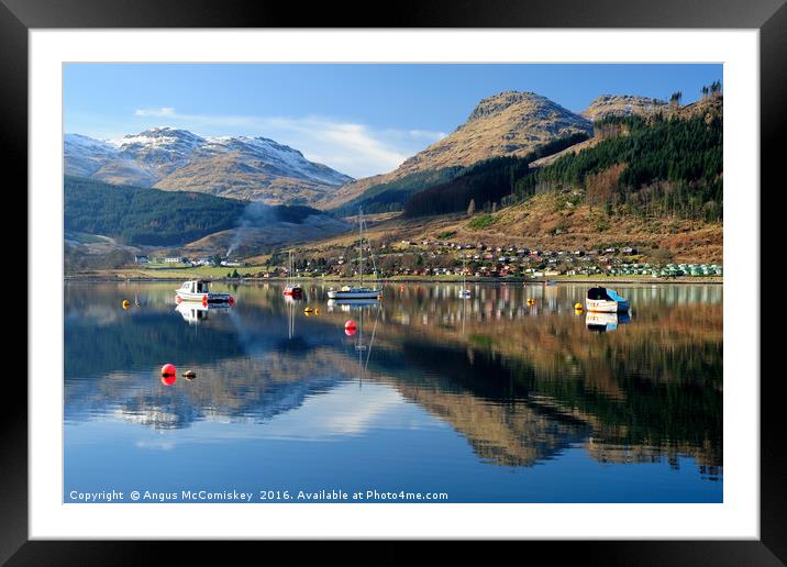 Reflections on Loch Goil Framed Mounted Print by Angus McComiskey