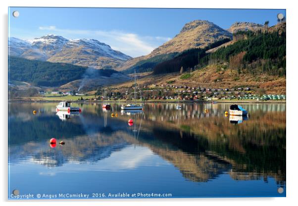 Reflections on Loch Goil Acrylic by Angus McComiskey