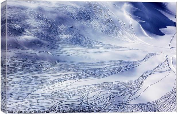 Ski trails Canvas Print by Adrian Snowball