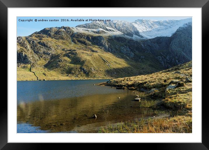 WHITE TOPS CLEAR WATER Framed Mounted Print by andrew saxton