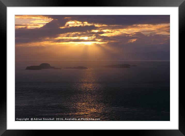 The Shiant Isles Framed Mounted Print by Adrian Snowball