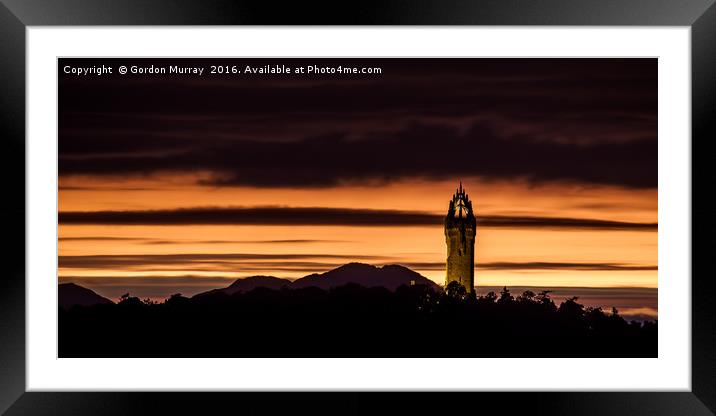 The National Wallace Monument, Stirling Framed Mounted Print by Gordon Murray