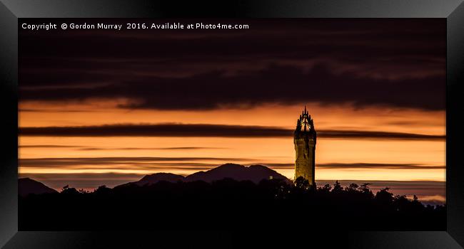 The National Wallace Monument, Stirling Framed Print by Gordon Murray