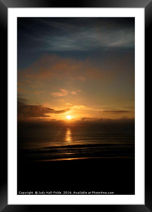Daytona Sunrise Framed Mounted Print by Judy Hall-Folde