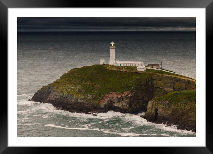 South  Stack Lighthouse Framed Mounted Print by Rob Lester