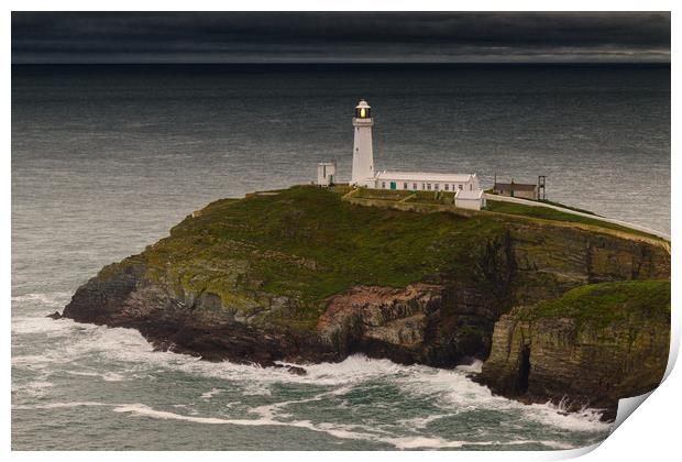 South  Stack Lighthouse Print by Rob Lester