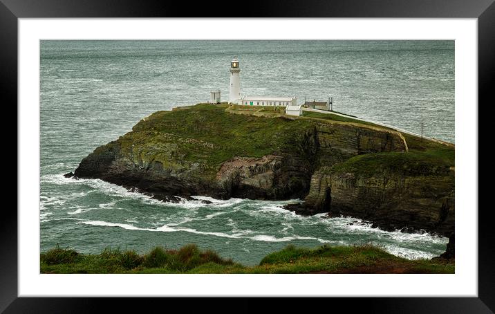 South Stack Lighthouse Framed Mounted Print by Rob Lester