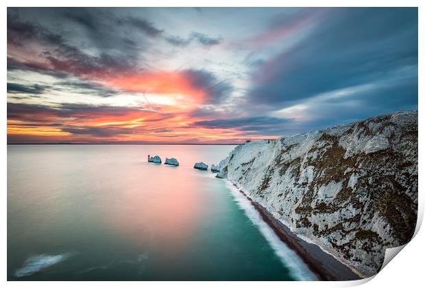 The Needles Sunset LE Print by Wight Landscapes