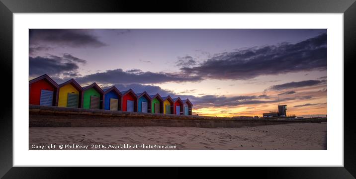 Beach huts  Framed Mounted Print by Phil Reay