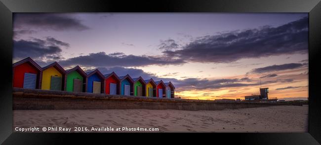 Beach huts  Framed Print by Phil Reay