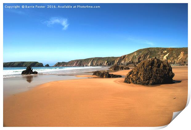 Marloes Sands & Gateholm Print by Barrie Foster