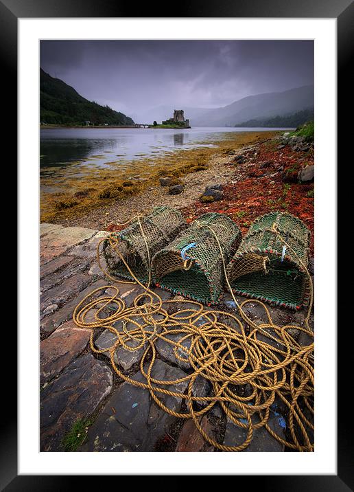 Eilean Donan Creels... Framed Mounted Print by David Mould