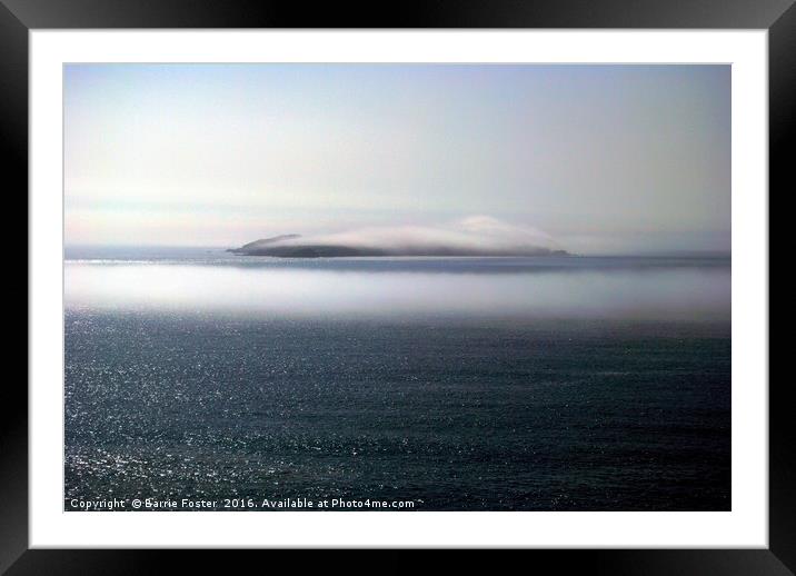Dream Island: Skokholm Mist Framed Mounted Print by Barrie Foster