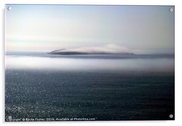 Dream Island: Skokholm Mist Acrylic by Barrie Foster