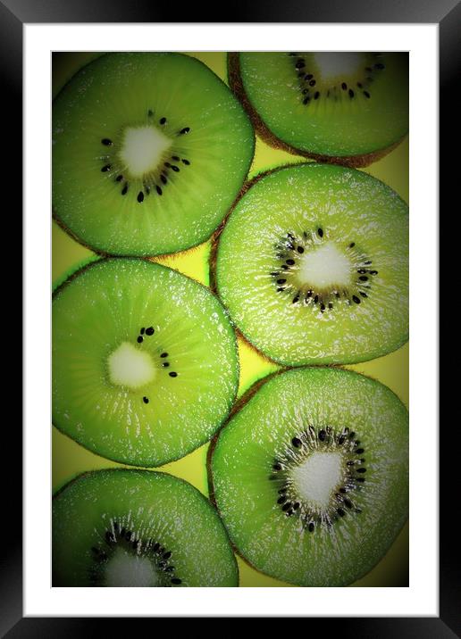 kiwi fruit Framed Mounted Print by Clare Willis
