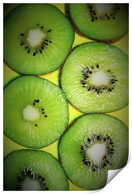 kiwi fruit Print by Clare Willis