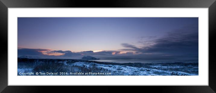 Icelandic winter vista Framed Mounted Print by Tom Dolezal