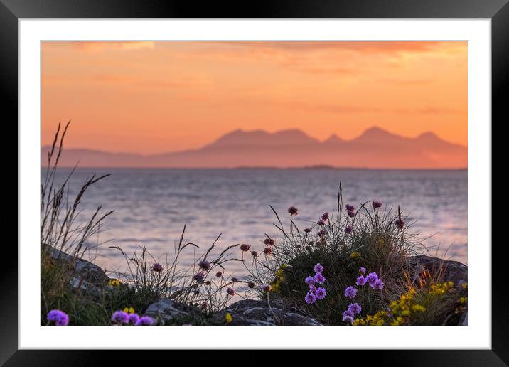 Scottish Hebrides sunset Framed Mounted Print by geoff shoults