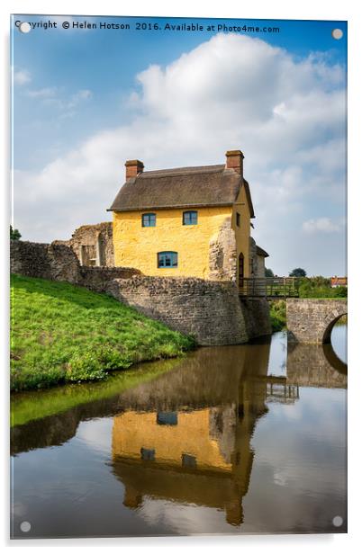 Stogursey Castle in Somerset Acrylic by Helen Hotson