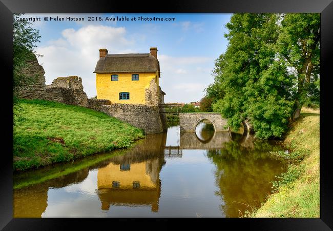 Cottage on a Moat Framed Print by Helen Hotson